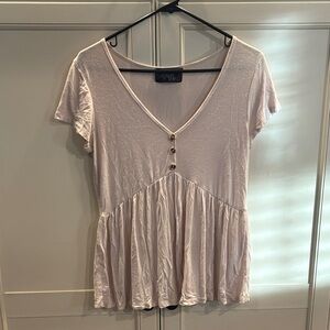 Women's Blush Short Sleeve V-Neck Top